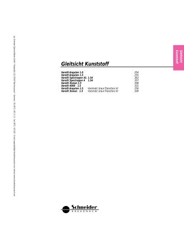 Gleitsicht Kunststoff - Schneider Kreuznach by Jos. Schneider ...