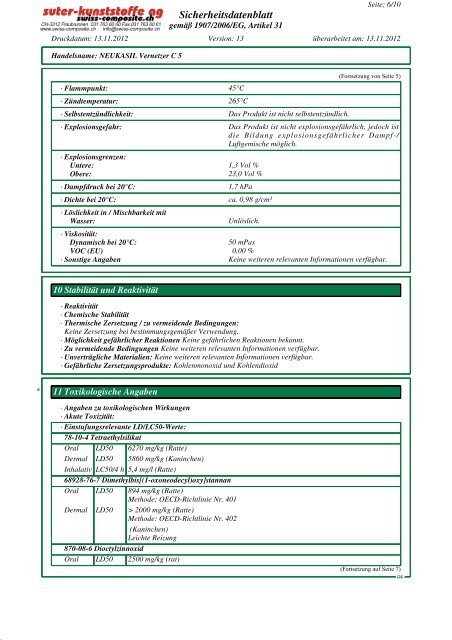 Silikon-Vernetzer C-5 - Suter Swiss-Composite Group