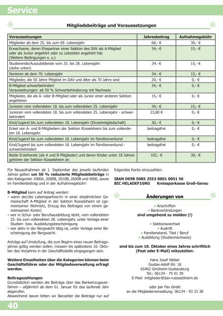 DAV Rüsselsheim Sektionsmitteilungen Nr. 1 2017