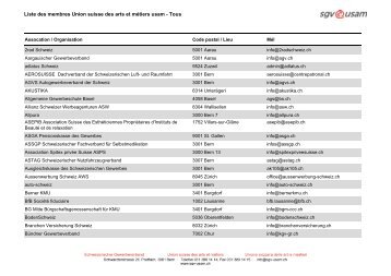 Union suisse des arts et métiers usam - Schweizerischer ...