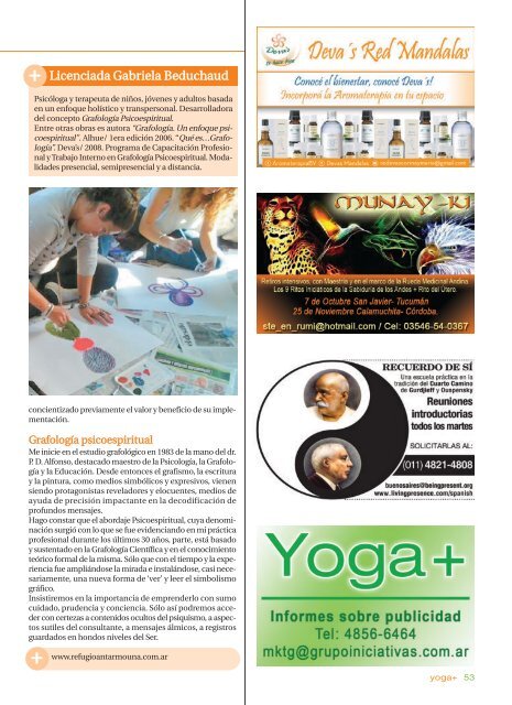 YOGA MAS Edición 62 (Septiembre y Octubre 2016)