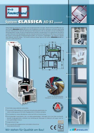 System CLASSICA AD 82 Kunststoff - W+D Fensterfreund