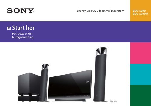 Sony BDV-L800 - BDV-L800 Guida di configurazione rapid Norvegese