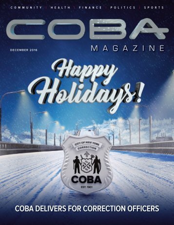 COBA dELIvERS FOR CORRECTION OFFICERS