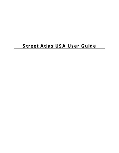 Garmin Street Atlas USA 2015 Plus - Owner's Manual