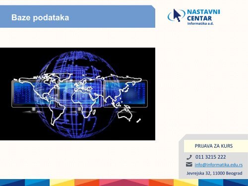 Nastavni centar Informatika – katalog kurseva i obuka