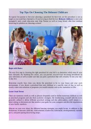 Top Tips On Choosing The Belmont Childcare