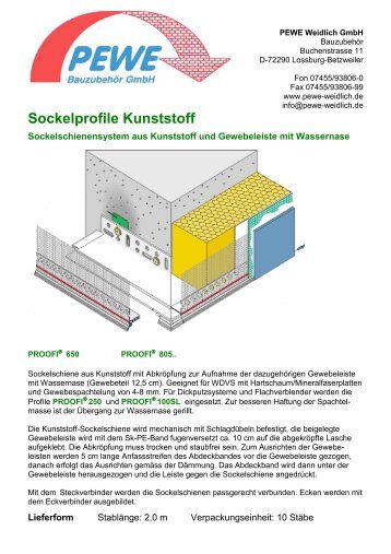 Sockelprofile Kunststoff - PEWE-Weidlich