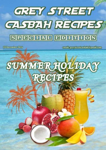 Casbah Summer Holiday Recipes 2016