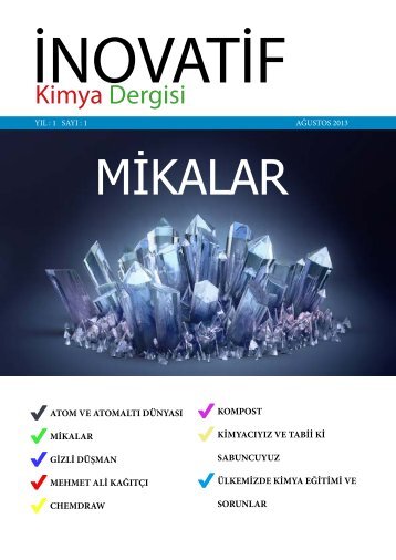 İnovatif Kimya Dergisi Sayı 1