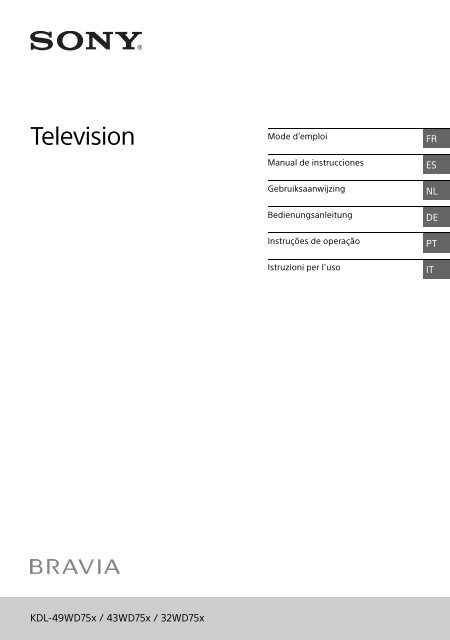 Sony KDL-43WD759 - KDL-43WD759 Istruzioni per l'uso