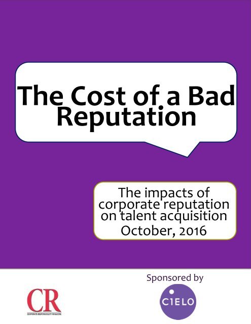 The Cost of a Bad Reputation