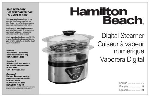 Hamilton Beach Digital Steamer - digitalpictures