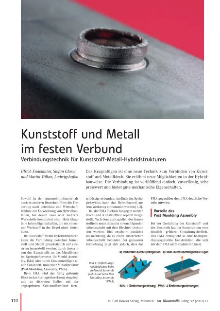 Kunststoffe und Metall im festen Verbund - BASF Plastics Portal