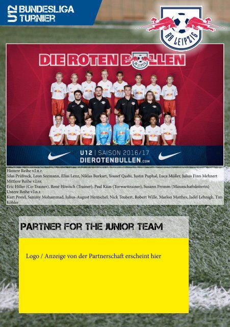 U12 Bundesliga Turnier Programmheft