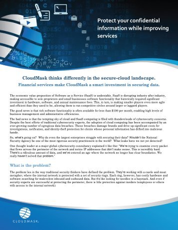 Protect your confidential information while improving services