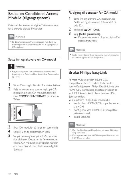 Philips 3000 series TV LCD - Mode d&rsquo;emploi - NOR