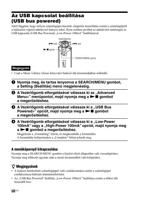 Sony NW-A608 - NW-A608 Istruzioni per l'uso Ungherese