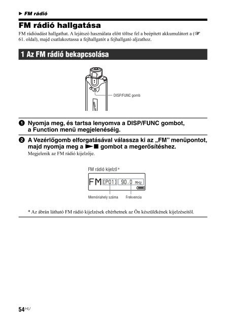 Sony NW-A608 - NW-A608 Istruzioni per l'uso Ungherese