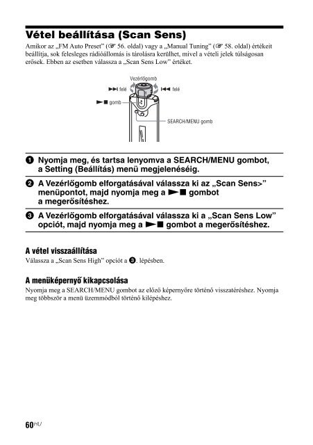 Sony NW-A608 - NW-A608 Istruzioni per l'uso Ungherese