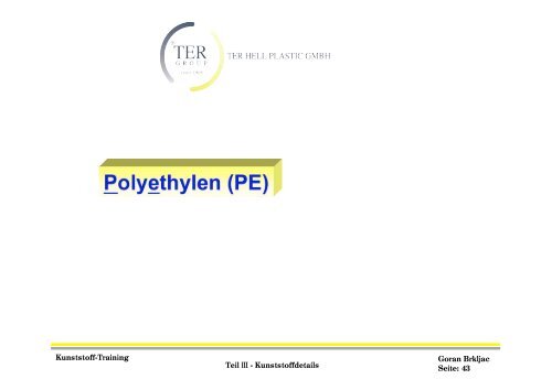 Technisches Training Teil III Kunststoffdetails - Mayweg GmbH