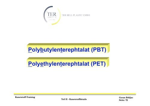 Technisches Training Teil III Kunststoffdetails - Mayweg GmbH