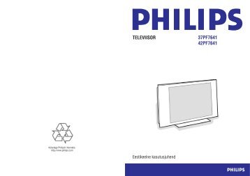 Philips Cineos TÃ©lÃ©viseur numÃ©rique Ã  Ã©cran large - Mode dâemploi - EST
