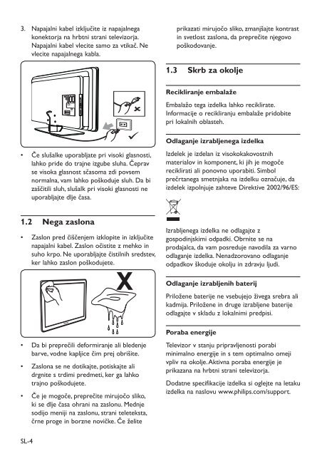 Philips TV LCD - Mode d&rsquo;emploi - SLV