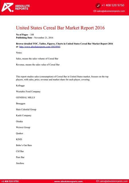United-States-Cereal-Bar-Market-Report-2016