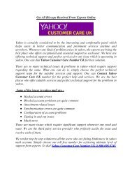 Yahoo Customer Care Number UK