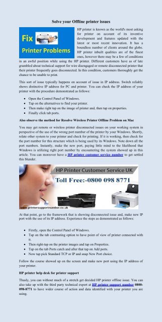 Solve Your Offline Printer Issues