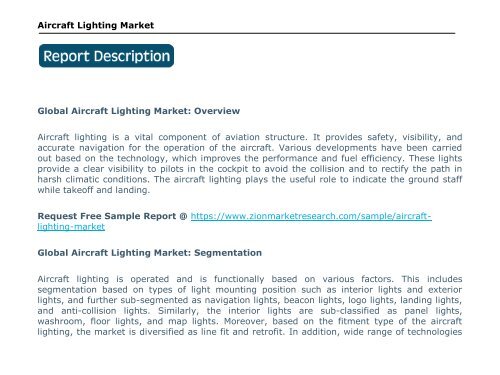 Aircraft Lighting Market, 2016 - 2024