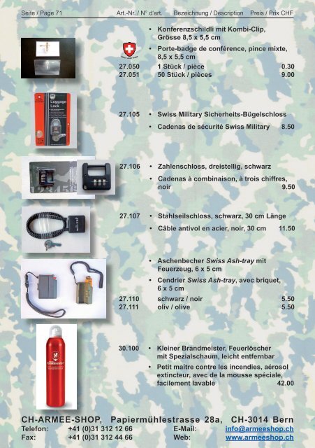 Armee Artikel Katalog 2016  