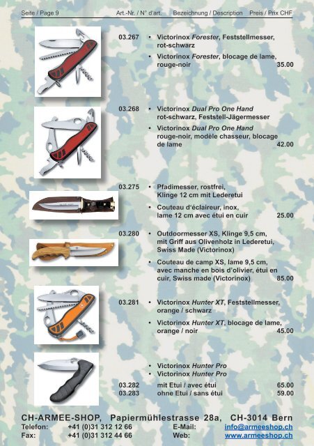 Armee Artikel Katalog 2016  