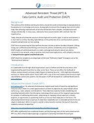 Advanced Persistent Threat (APT) & Data Centric Audit and Protection (DACP)
