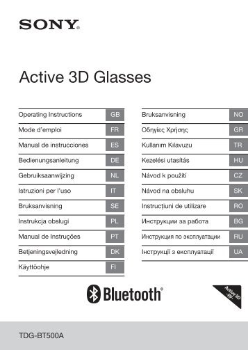 Sony TDG-BT500A - TDG-BT500A Istruzioni per l'uso Ucraino
