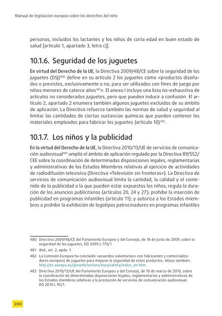 Manual de legislación europea sobre los derechos del niño