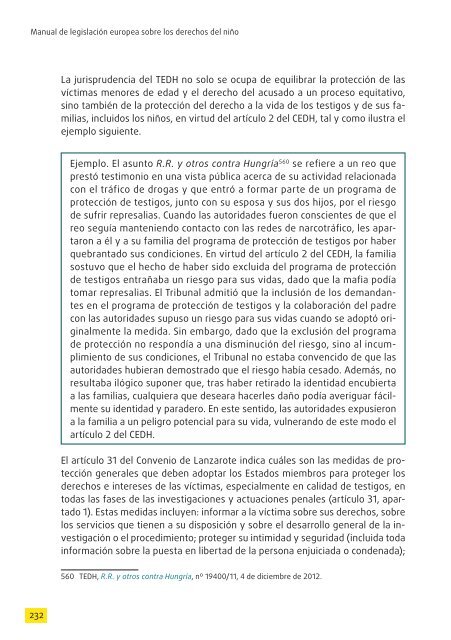 Manual de legislación europea sobre los derechos del niño