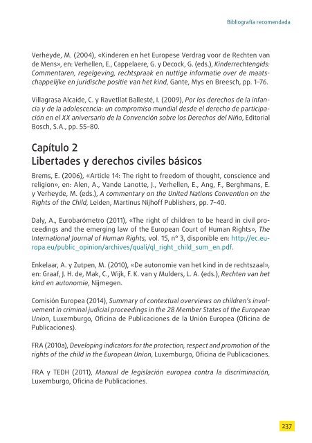 Manual de legislación europea sobre los derechos del niño