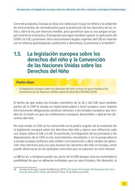 Manual de legislación europea sobre los derechos del niño