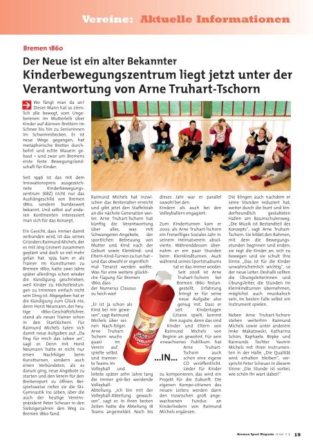 BREMER SPORT Magazin | Januar 2017