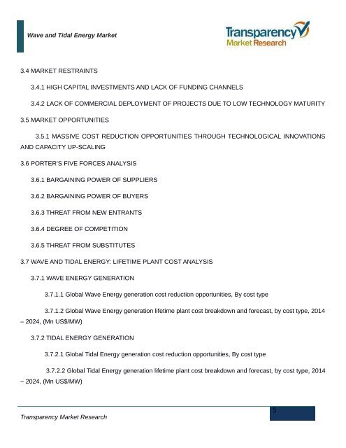 Wave and Tidal Energy Market