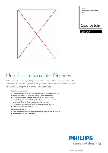 Philips Ãcoute-bÃ©bÃ© numÃ©rique DECT - Fiche Produit - FRA