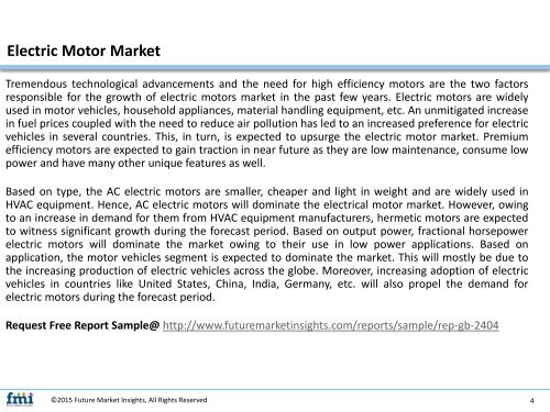 Electric Motor Market