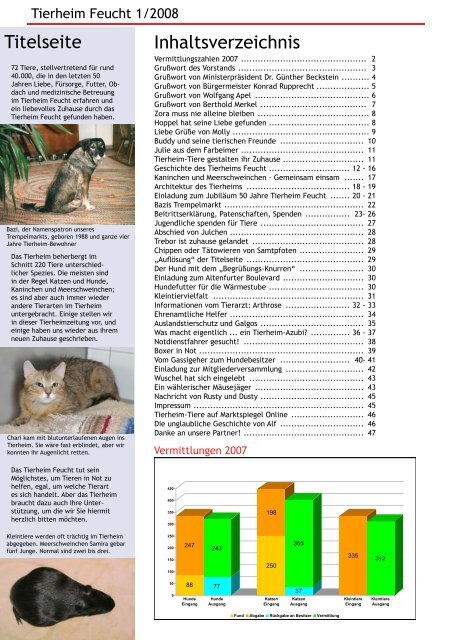 Tierheimzeitung 1/2008 - Tierheim Feucht