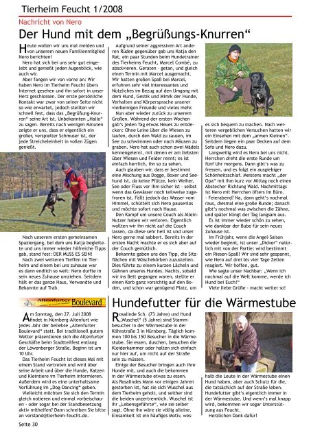 Tierheimzeitung 1/2008 - Tierheim Feucht