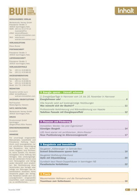 Konzepte - Bauen Wohnen Immobilien