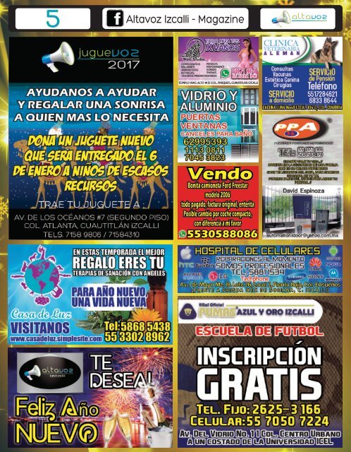 revista altavoz izcalli CUARTA EDICION edicion DICIEMBRE 2