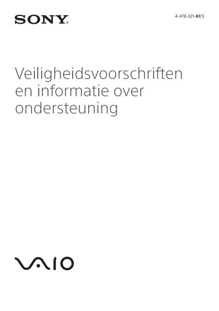 Sony SVF14N1J2R - SVF14N1J2R Documenti garanzia Olandese