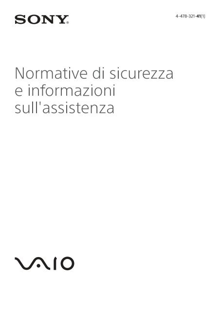 Sony SVF14N1J2R - SVF14N1J2R Documenti garanzia Italiano